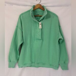 Aerie Getaway Quarter Snap Sweatshirt